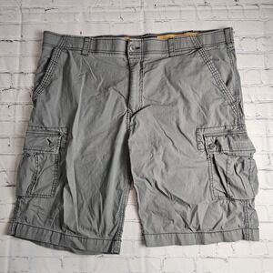 Wearfirst‎ Cargo Shorts Mens Size 42 Gray Stretch Pockets Cotton Blend Casual